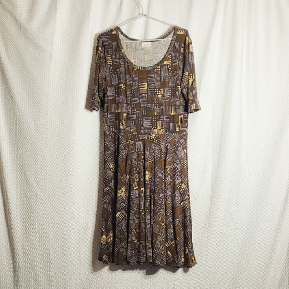 LuLaRoe "Nicole" Women's Midi Dress Size XL